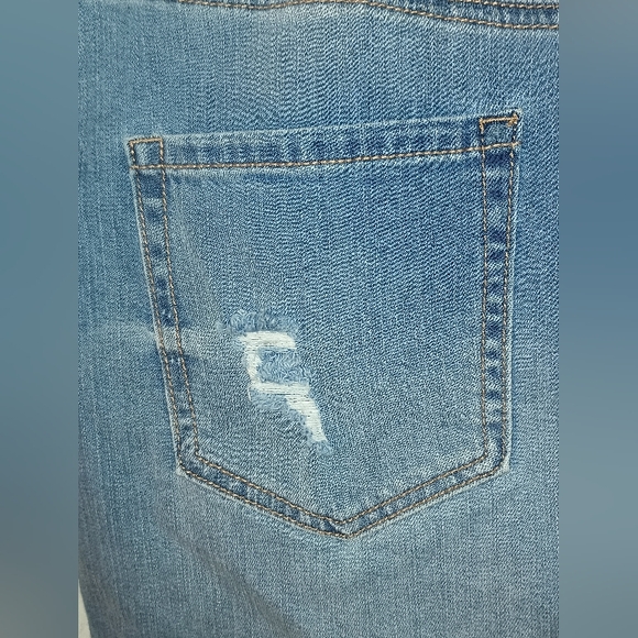 Rue+ Distressed Plus Size Denim Skirt Size 2X - Picture 10 of 11